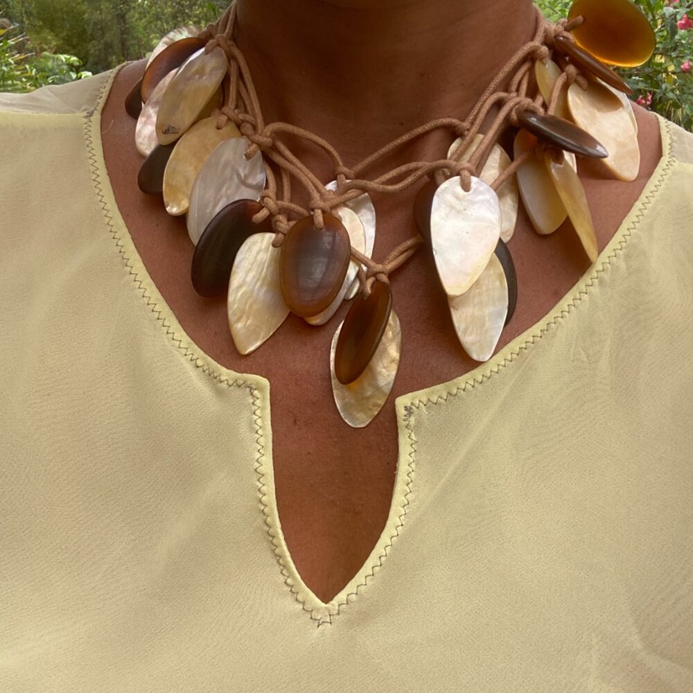 Seashell Necklace, rope,